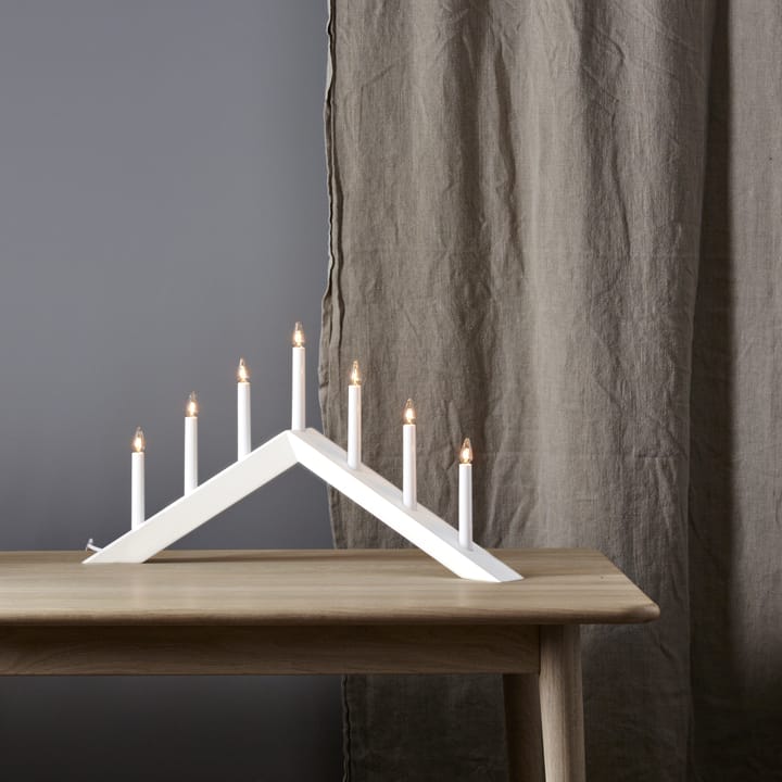 Bougeoir Arrow 36cm, Blanc Star Trading