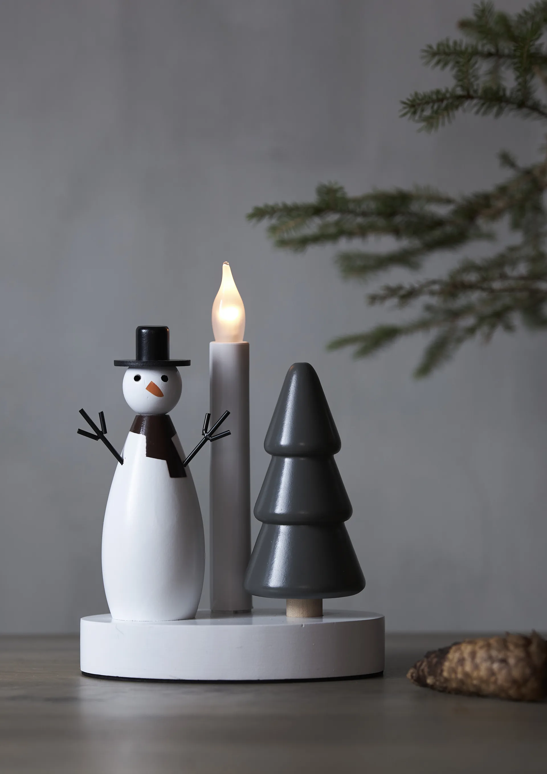 Bougeoir Christmas Joy, Bonhomme de neige Star Trading