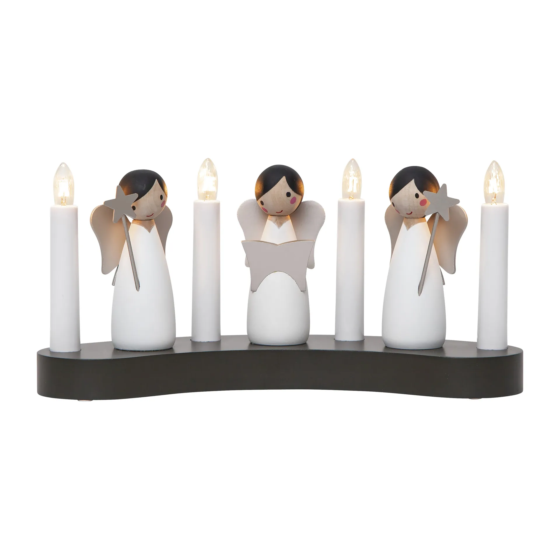 Bougeoir de l'avent Angel choir, Blanc Star Trading