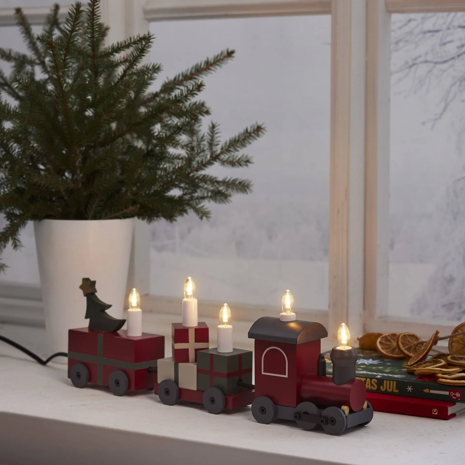 Bougeoir de l'Avent Christmas train, Multi Star Trading