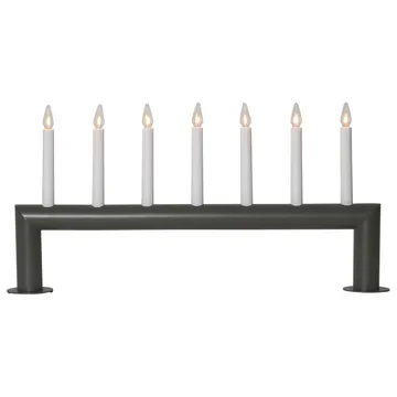 Bougeoir de l'avent Circum bas 29 cm - Gris foncé - Star Trading