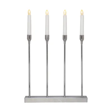 Bougeoir de l'Avent Lottie - Chrome - Star Trading