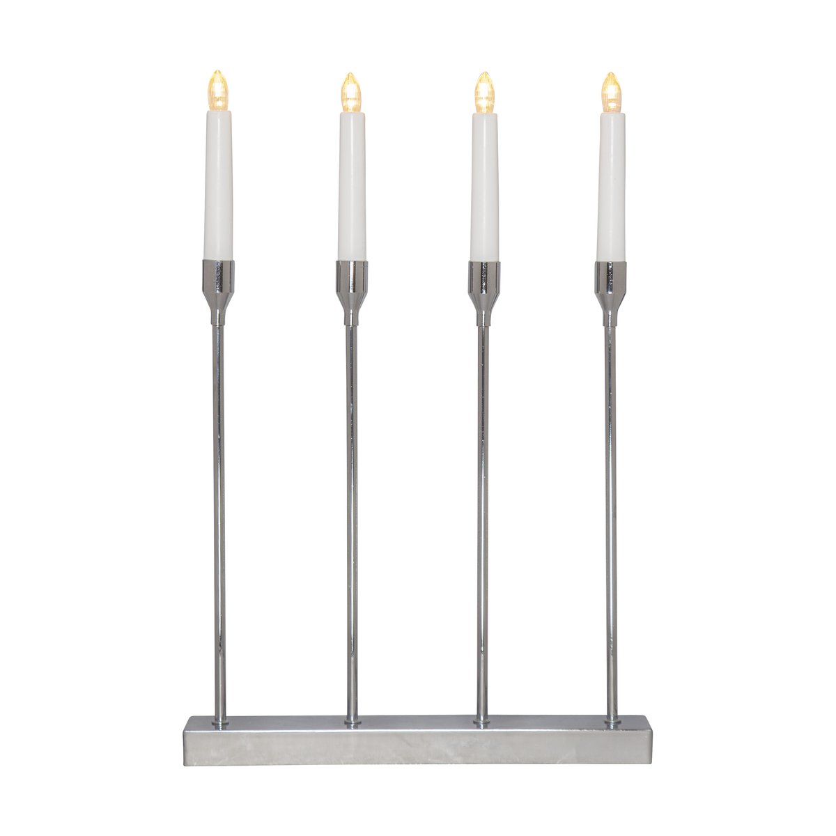 Star Trading Bougeoir de l'Avent Lottie Chrome | Design Scandinave | Argenté