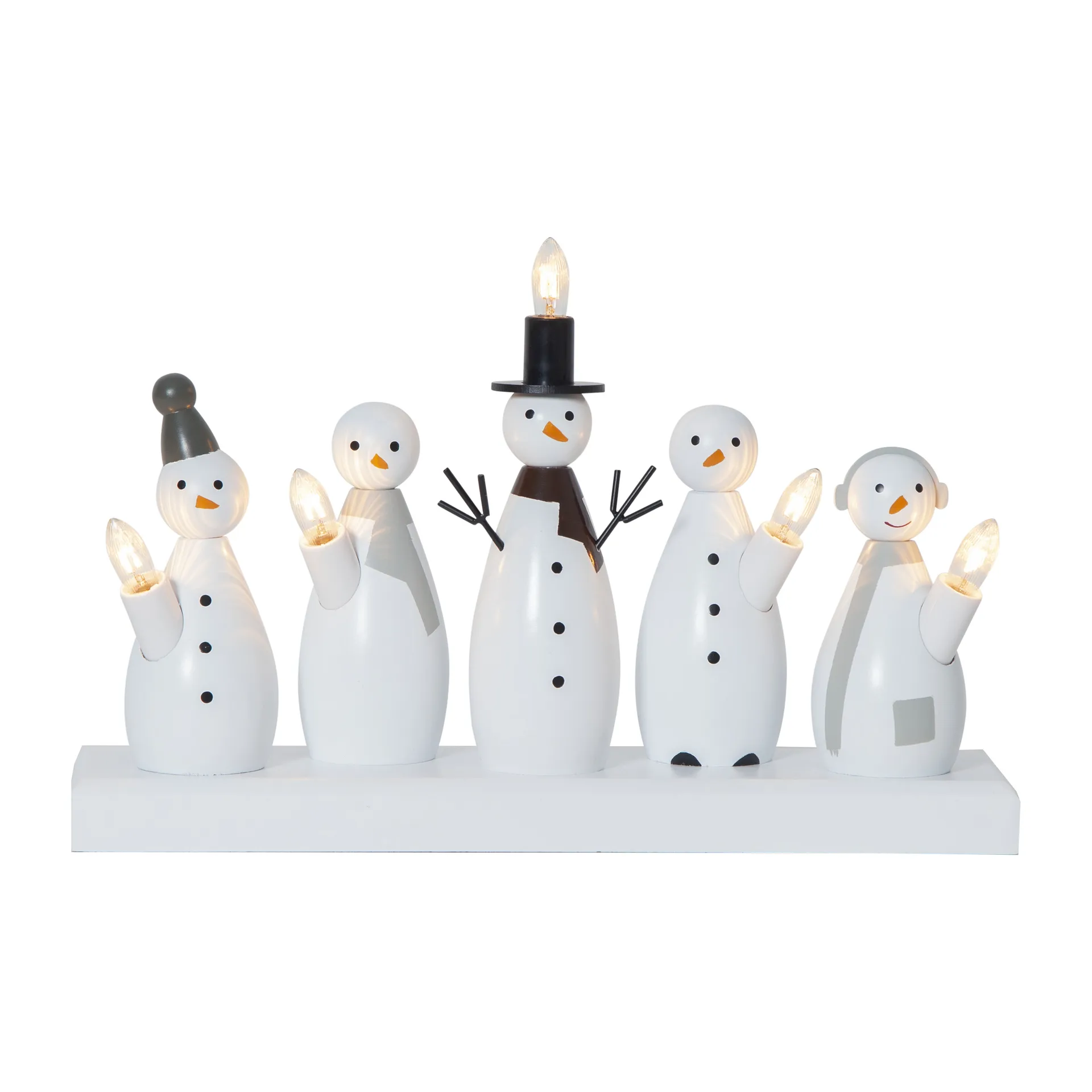 Bougeoir de l'avent Snowman, Blanc Star Trading