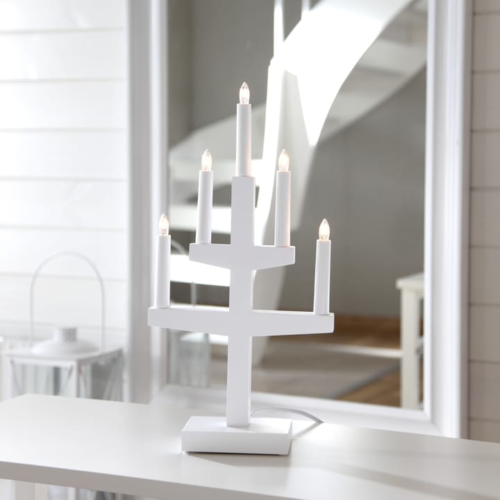 Bougeoir de l'avent Trapp 46 cm, Blanc Star Trading