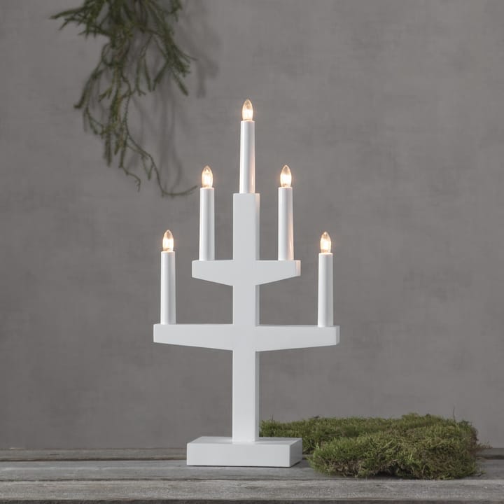 Bougeoir de l'avent Trapp 46 cm, Blanc Star Trading