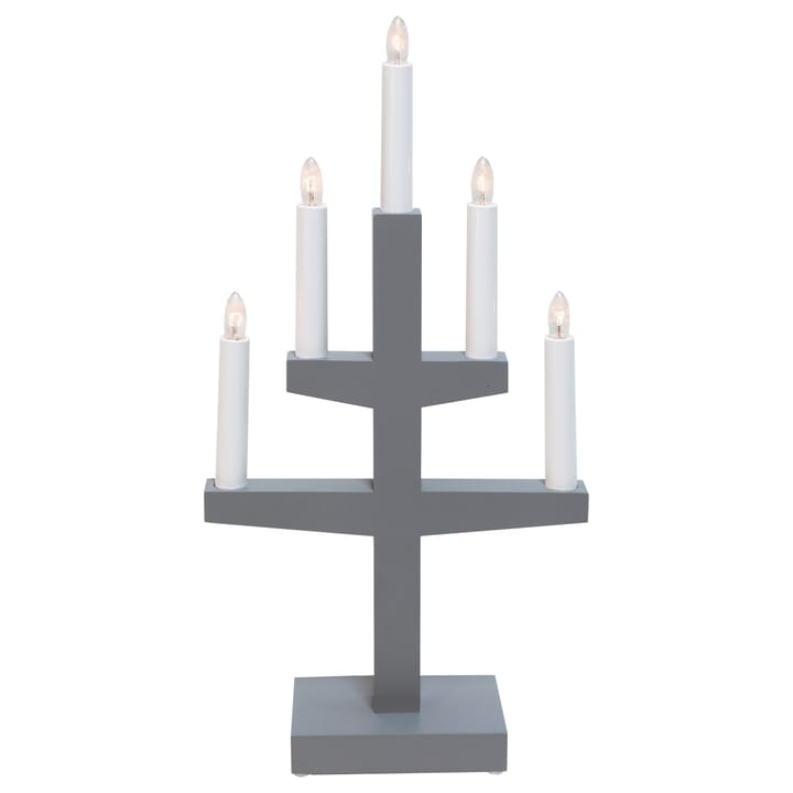 Bougeoir de l'avent Trapp 46 cm - Gris - Star Trading