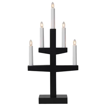 Bougeoir de l'avent Trapp 46 cm - Noir - Star Trading