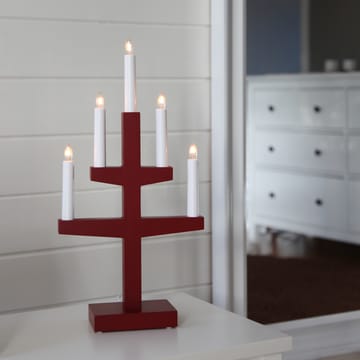 Bougeoir de l'avent Trapp 46 cm - Rouge - Star Trading