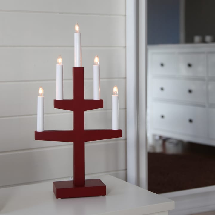 Bougeoir de l'avent Trapp 46 cm, Rouge Star Trading