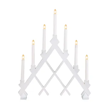 Bougeoir en bois  Rut 7 43 cm - Blanc - Star Trading