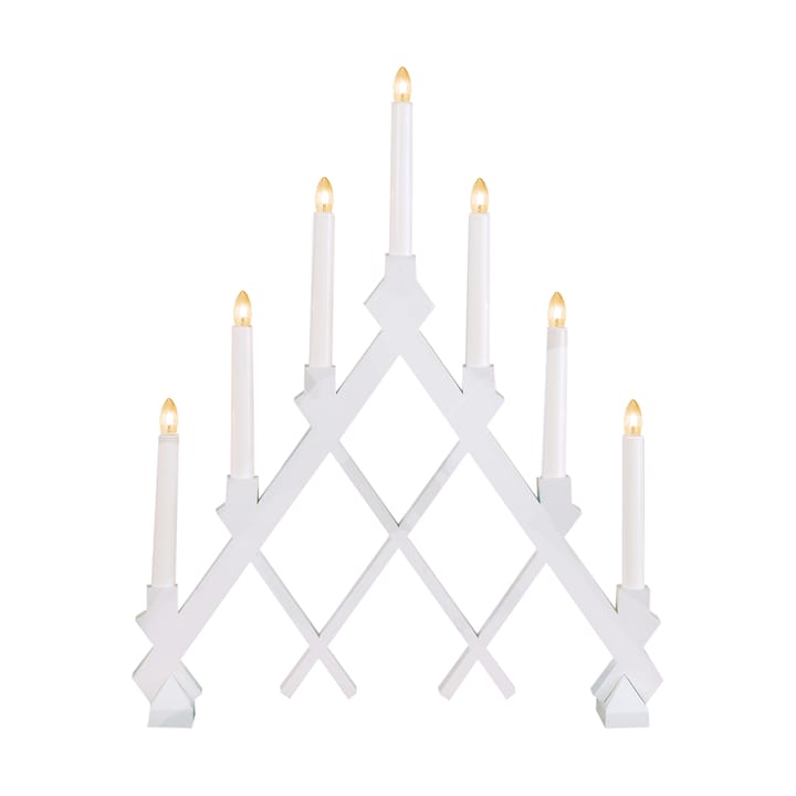 Bougeoir en bois  Rut 7 43 cm - Blanc - Star Trading