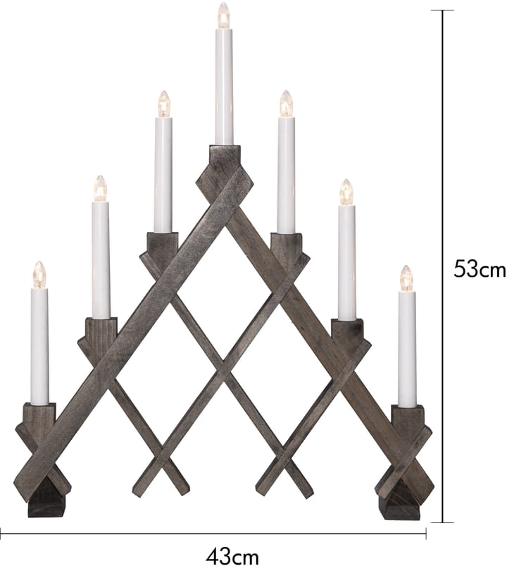 Bougeoir en bois  Rut 7 43 cm, Marron Star Trading