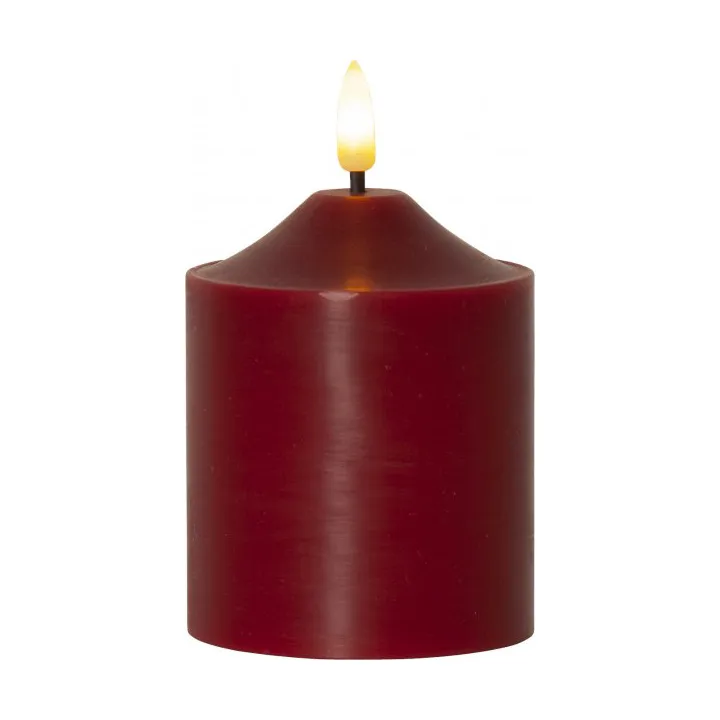 Bougie chauffe-plat LED Flame 12 cm - Rouge - Star Trading