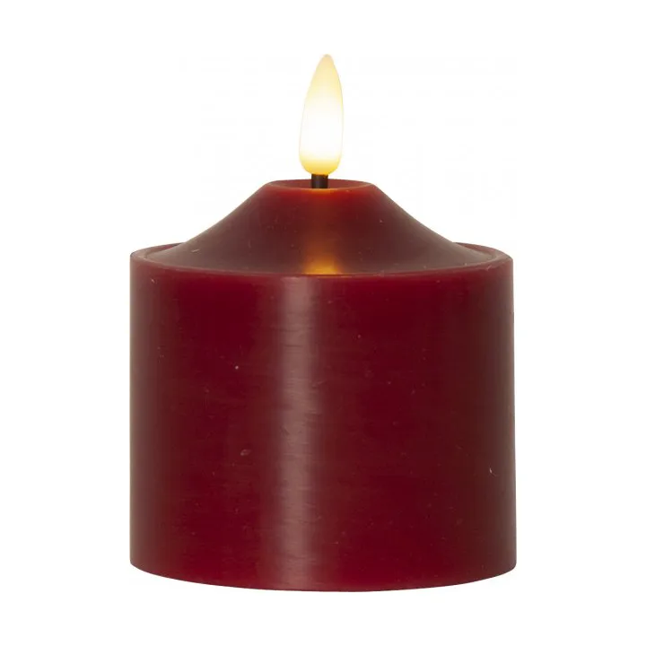 Bougie chauffe-plat LED Flame 9,5 cm - Rouge - Star Trading