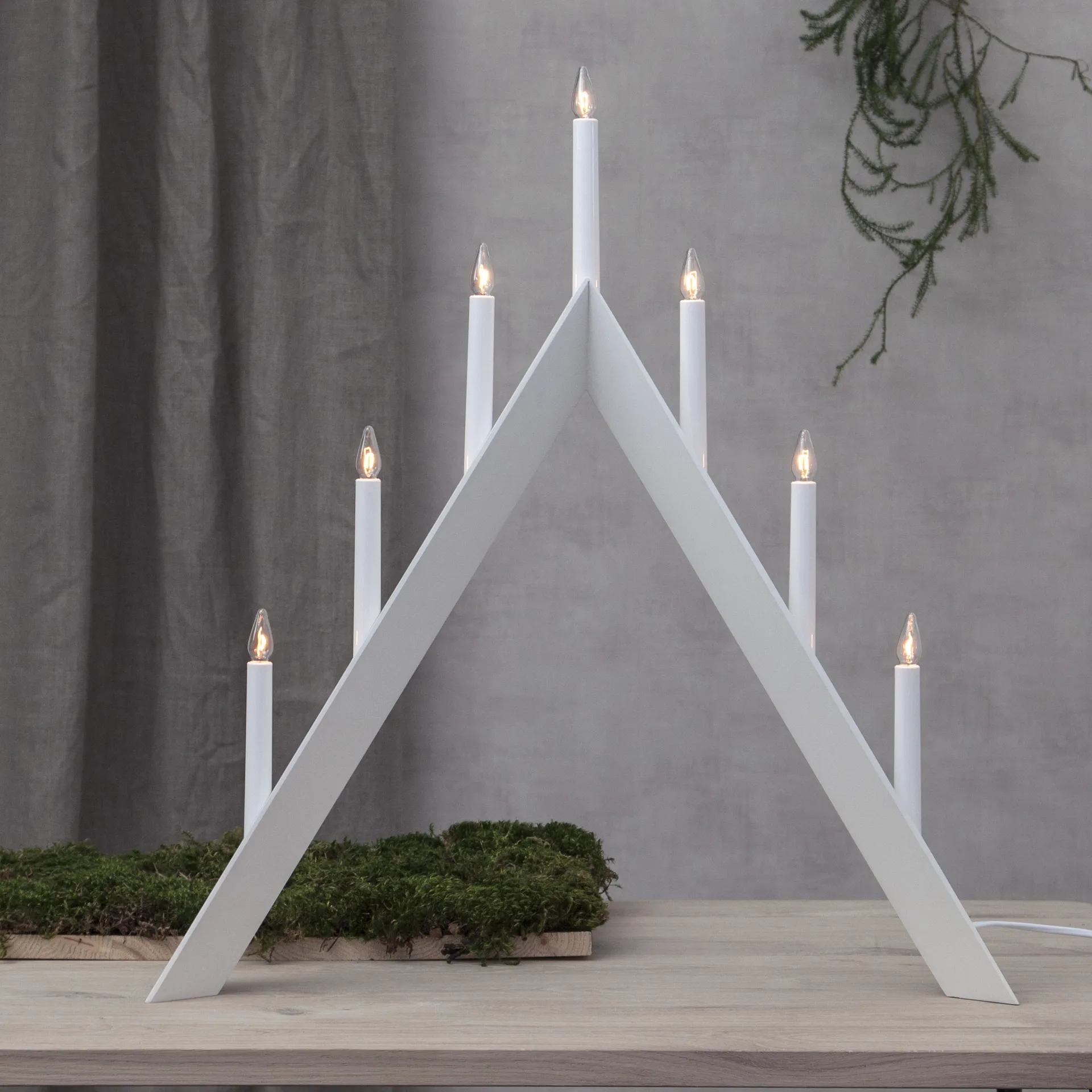 Chandelier de l’Avent Arrow 64,5 cm lot de 2 - Blanc,  Star Trading