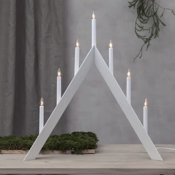 Chandelier de l’Avent Arrow 64,5 cm lot de 2 - Blanc - Star Trading