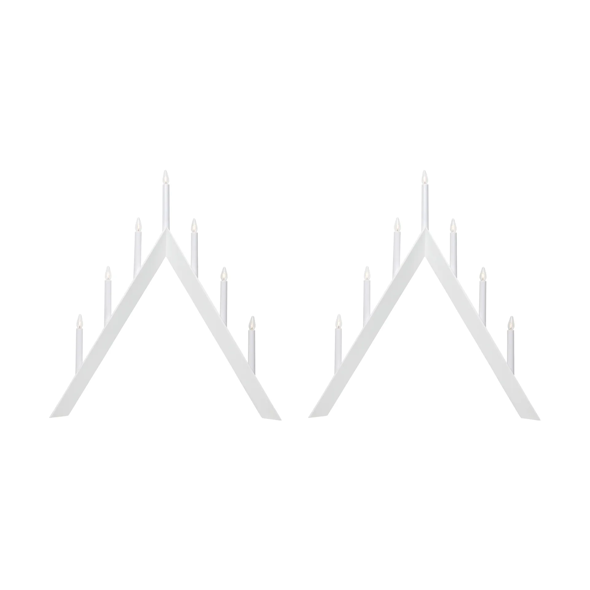 Chandelier de l’Avent Arrow 64,5 cm lot de 2 - Blanc Star Trading
