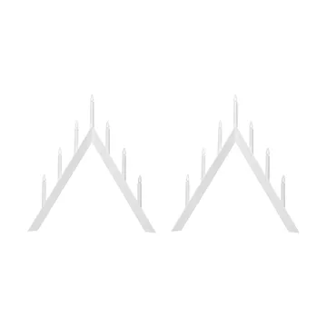 Chandelier de l’Avent Arrow 64,5 cm lot de 2 - Blanc - undefined - Star Trading