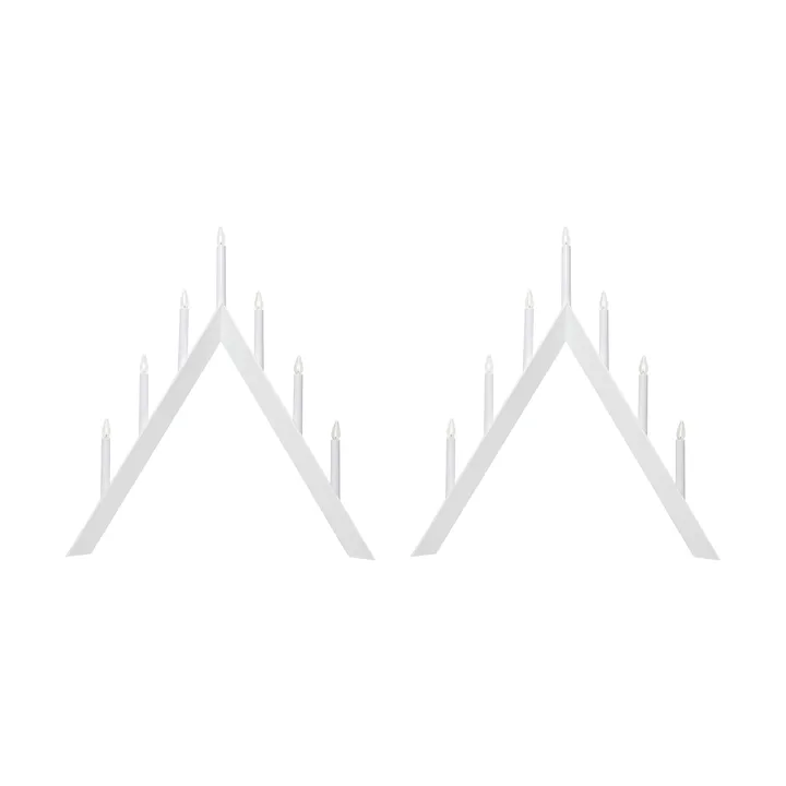 Chandelier de l’Avent Arrow 64,5 cm lot de 2 - Blanc - undefined - Star Trading