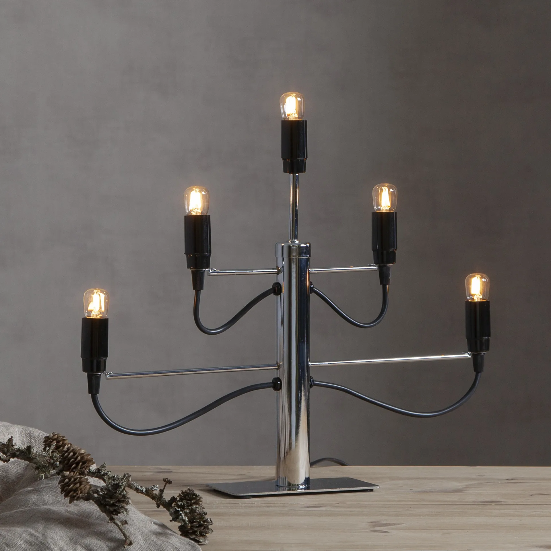 Chandelier Milano 5 46 cm, Chrome Star Trading