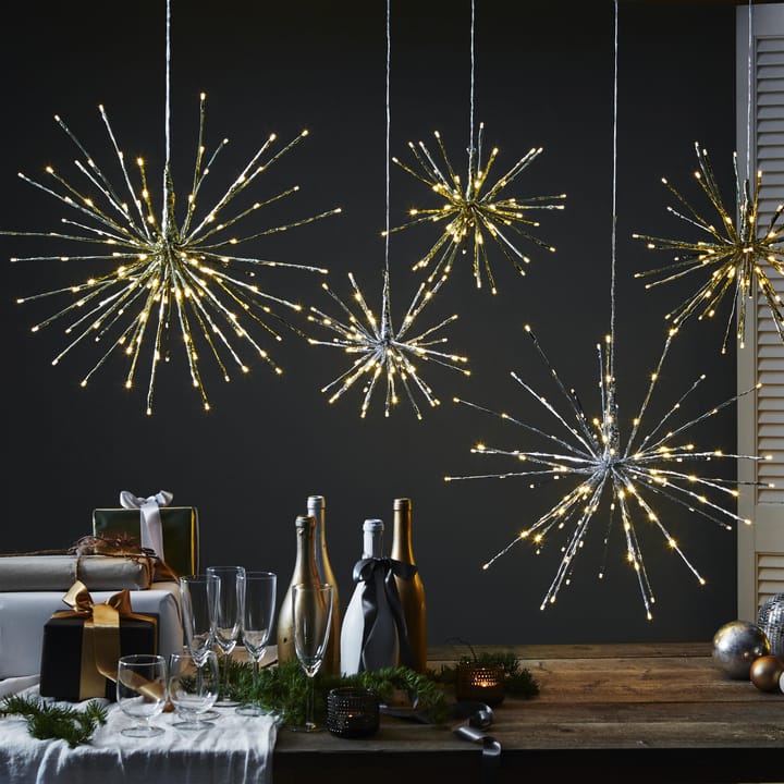Décoration à suspendre feu d'artifice 30 cm, argent Star Trading