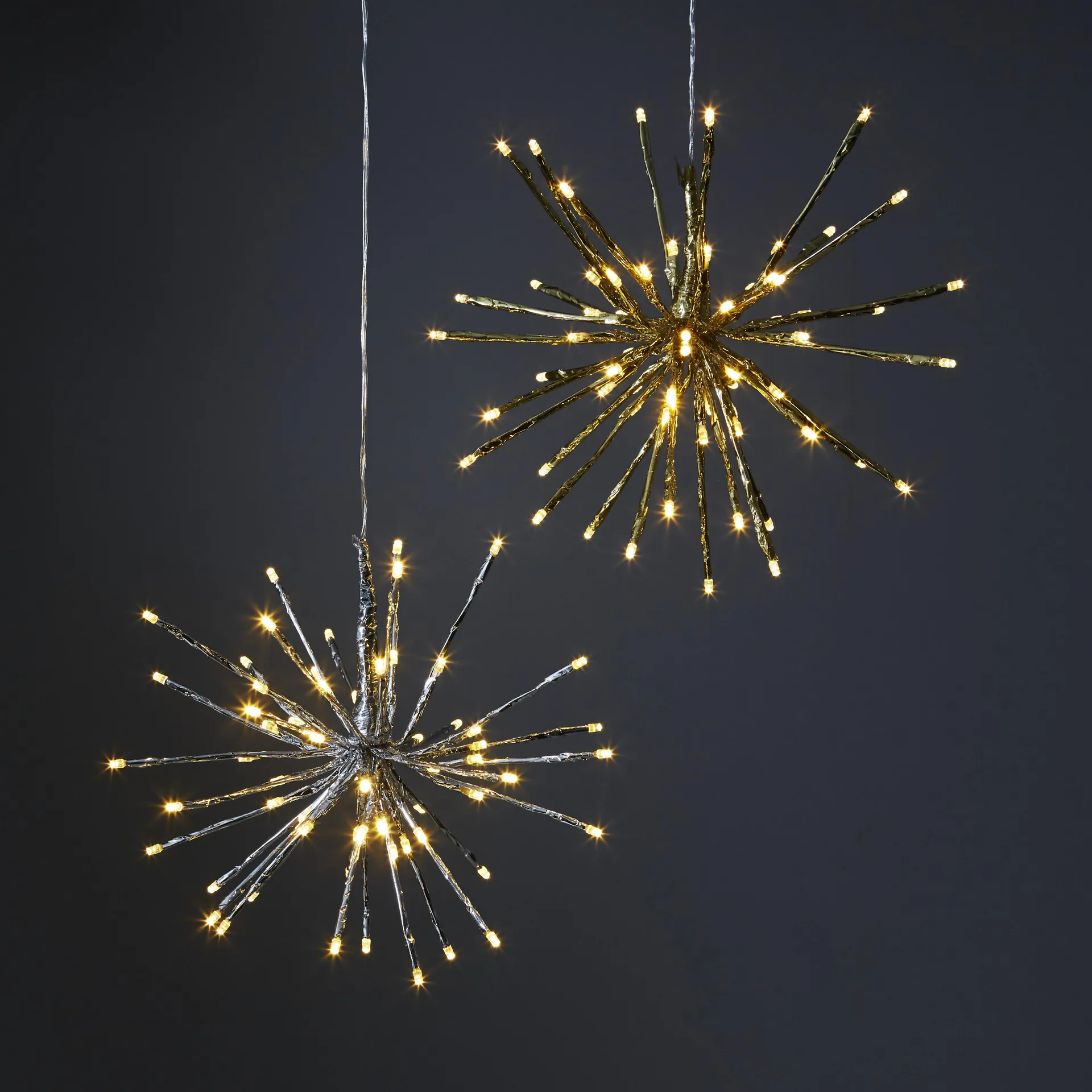 Décoration à suspendre feu d'artifice 30 cm, argent Star Trading