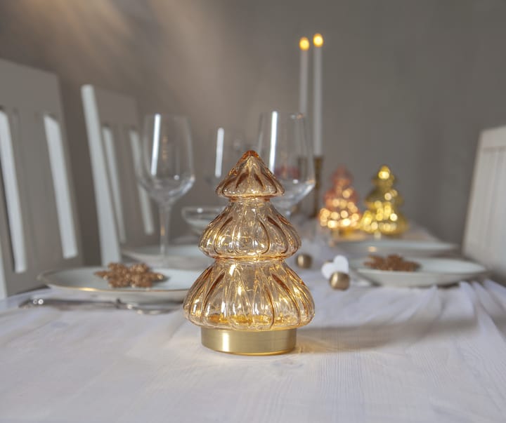 Décoration de table Abete éclairage de Noël 18 cm, Beige Star Trading
