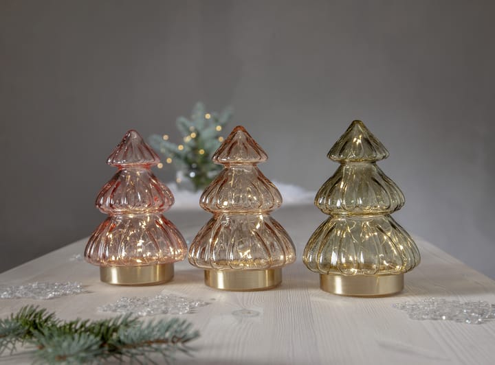 Décoration de table Abete éclairage de Noël 18 cm, Beige Star Trading