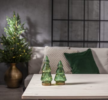 Décoration en verre Verde 20 cm LED - Vert - Star Trading