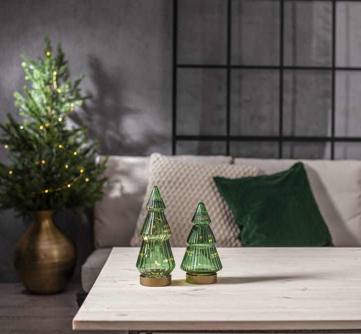 Décoration en verre Verde 20 cm LED, Vert Star Trading