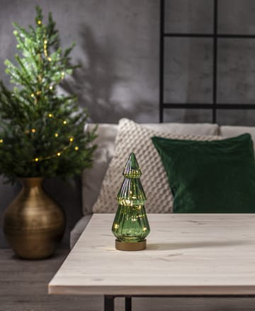 Décoration en verre Verde 24 cm LED - Vert - Star Trading
