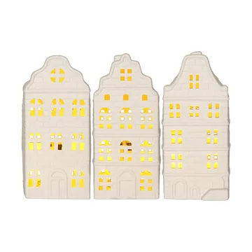 Décoration intérieure hiver - Maison blanche, 3 pièces - Star Trading