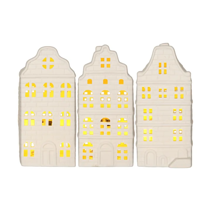 Décoration intérieure hiver - Maison blanche, 3 pièces - Star Trading