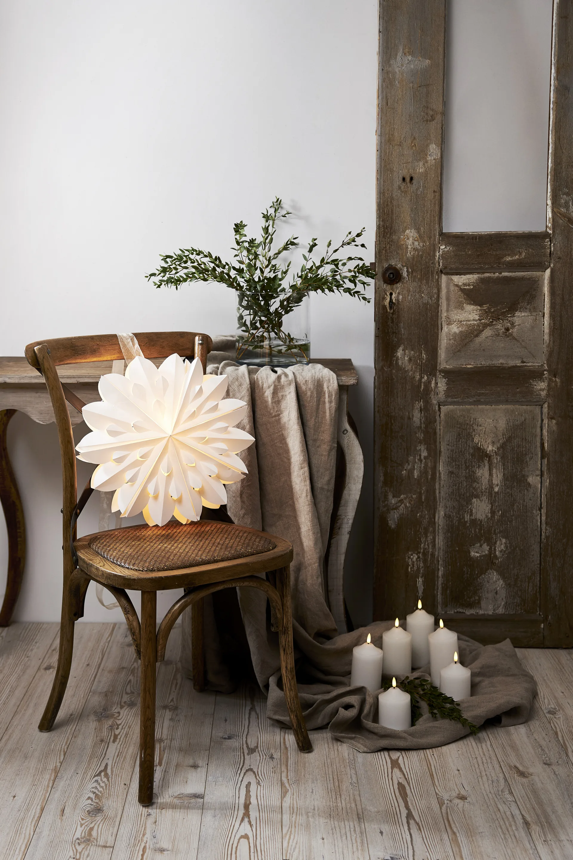 Etoile de l'avent Clipp Ø40 cm, Blanc Star Trading