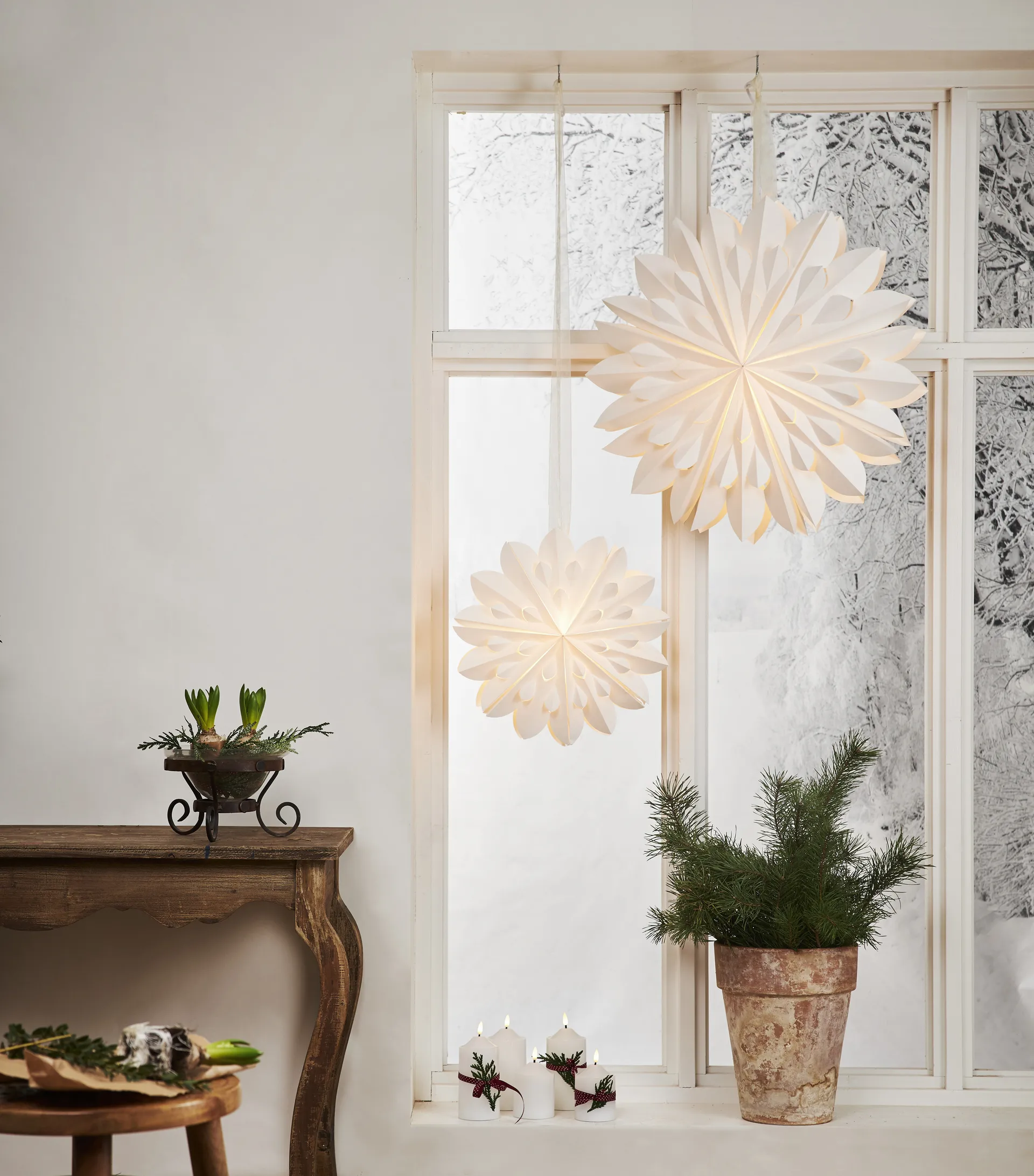 Etoile de l'avent Clipp Ø40 cm, Blanc Star Trading