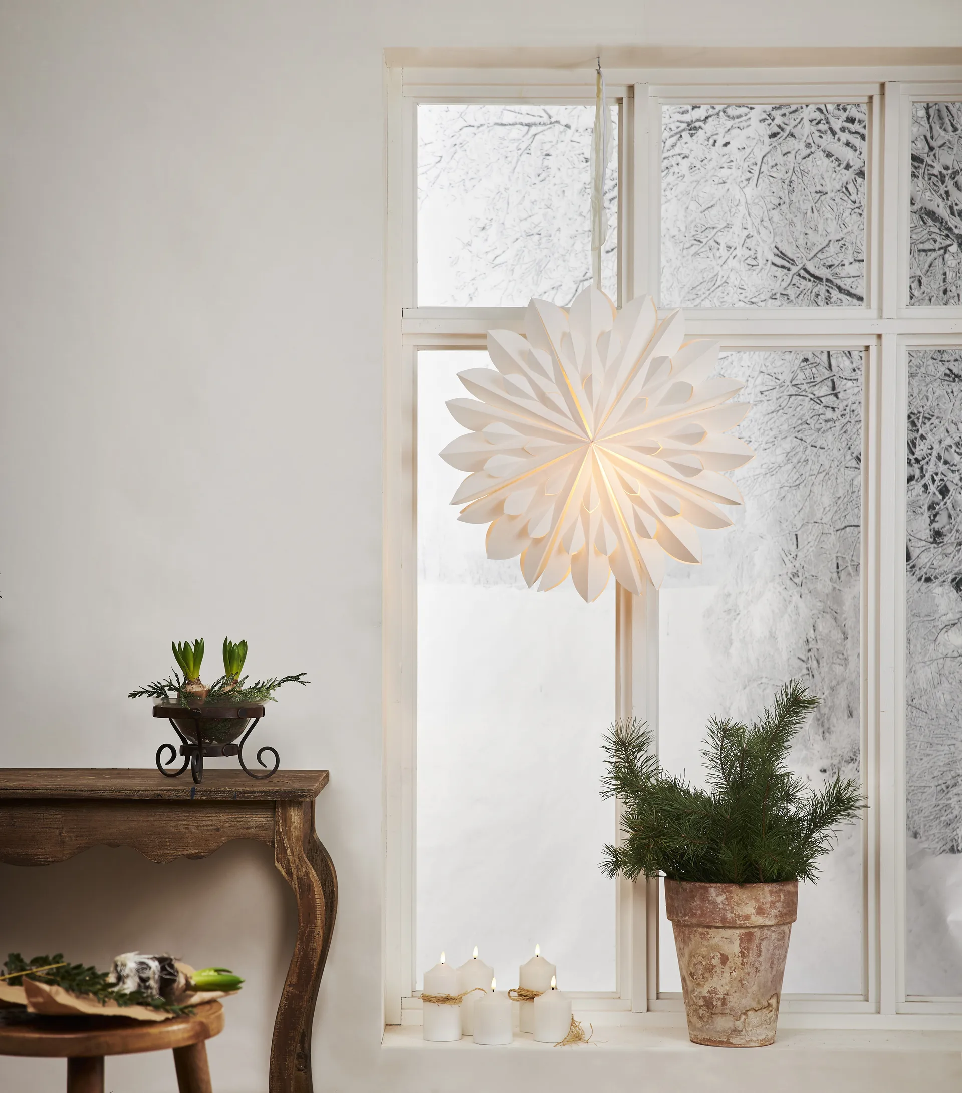 Etoile de l'avent Clipp Ø60 cm, Blanc Star Trading