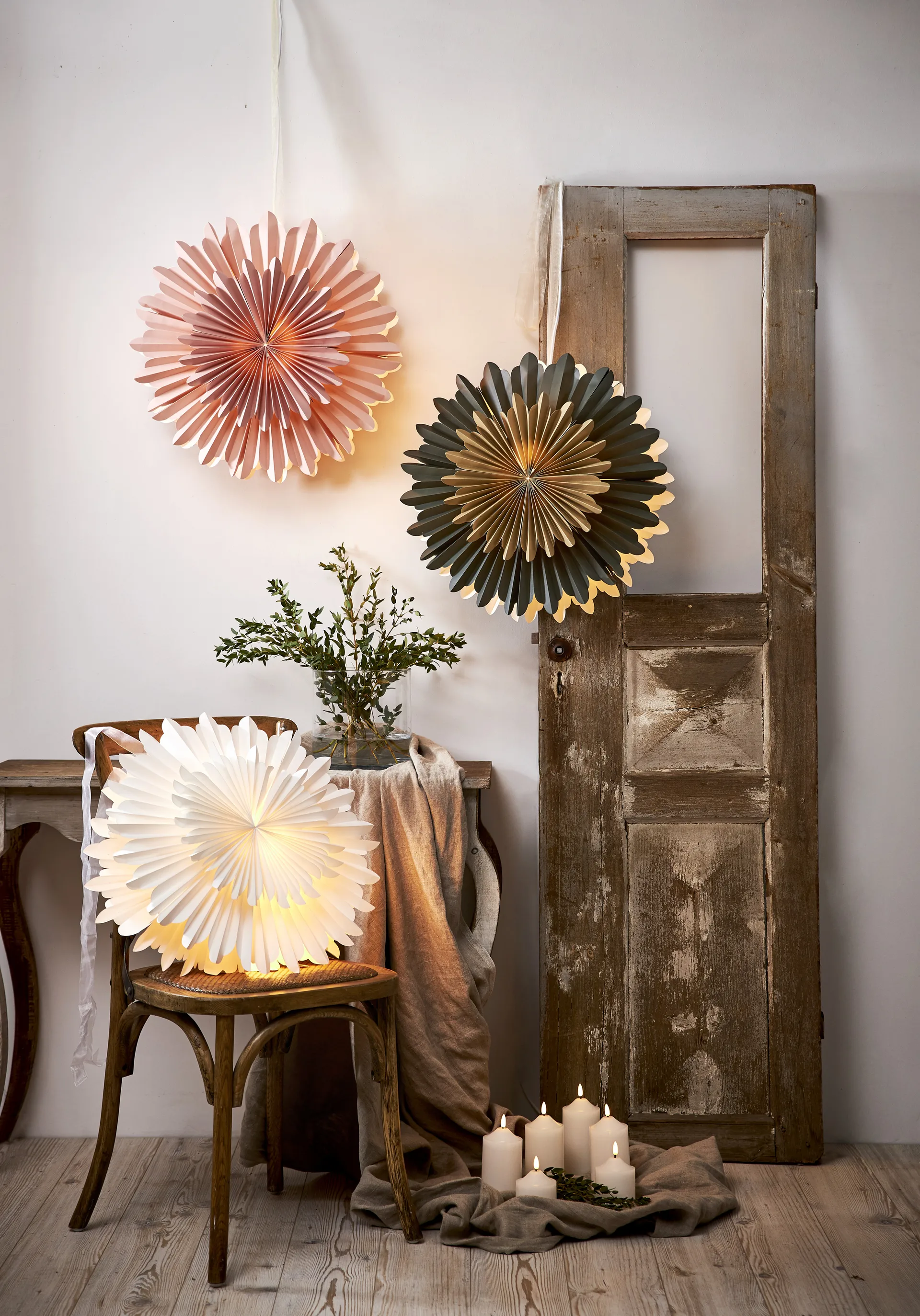 Etoile de l'avent Crystal Ø55 cm, Blanc Star Trading