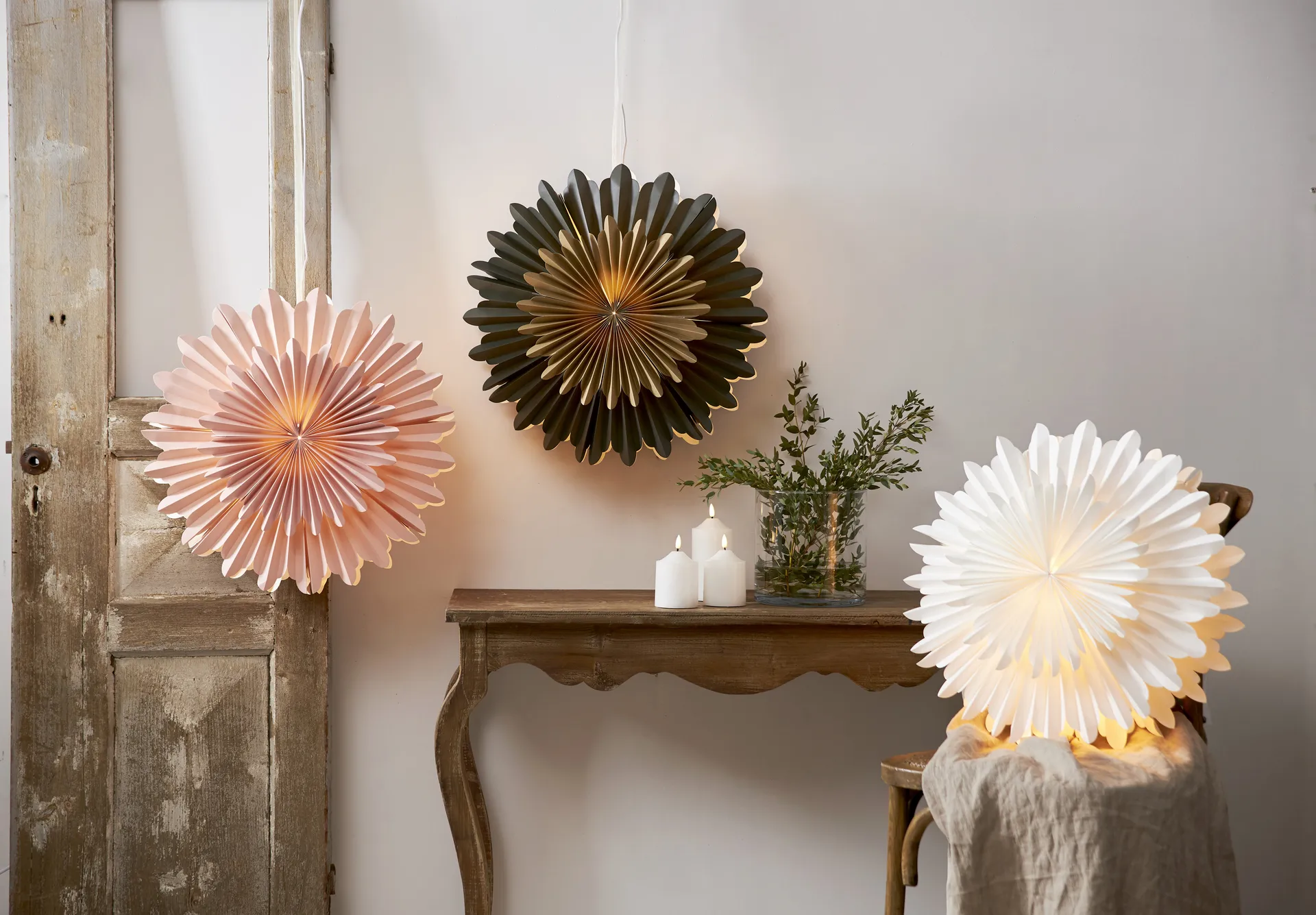 Etoile de l'avent Crystal Ø55 cm, Vert Star Trading