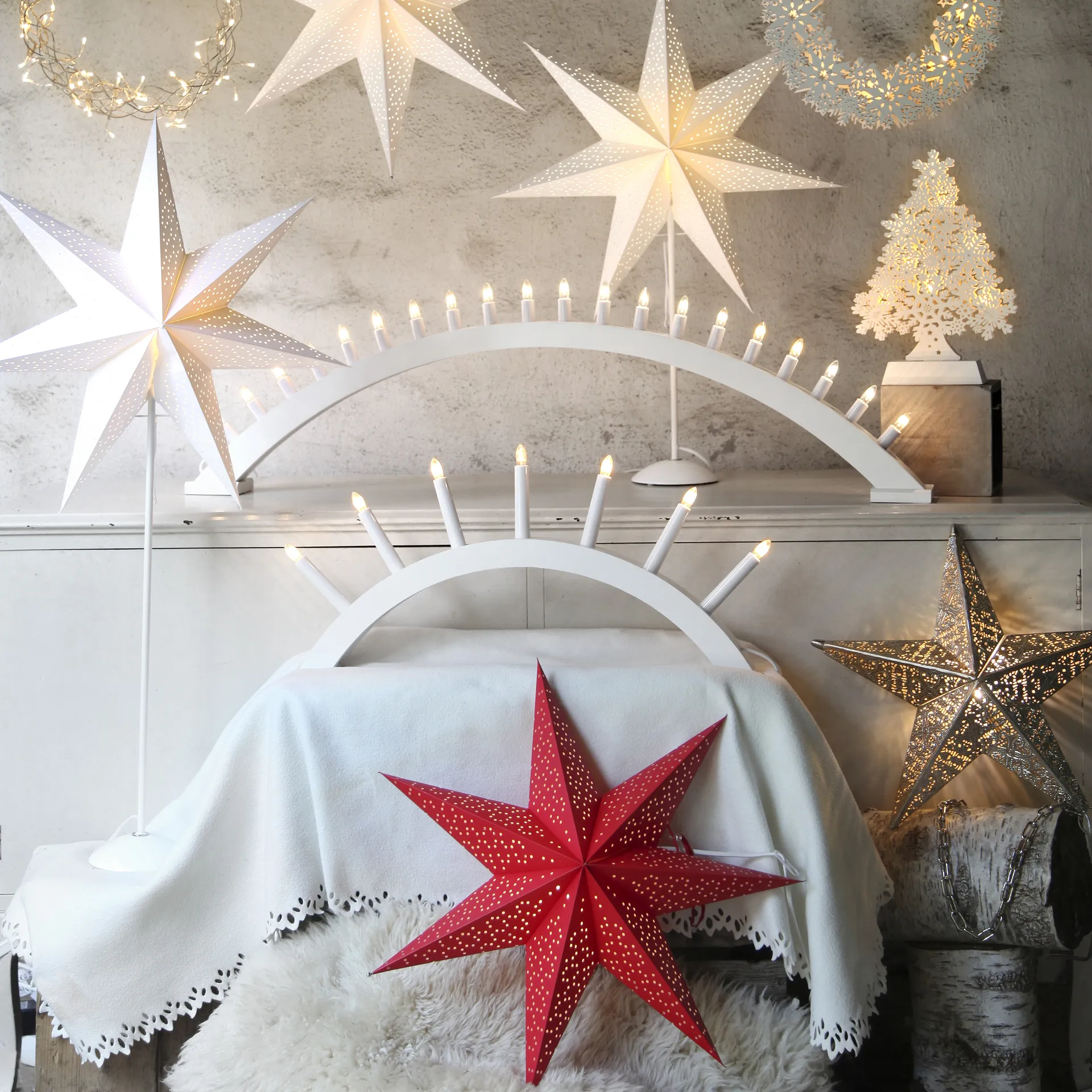 Etoile de l'avent Dot 54 cm, Rouge Star Trading