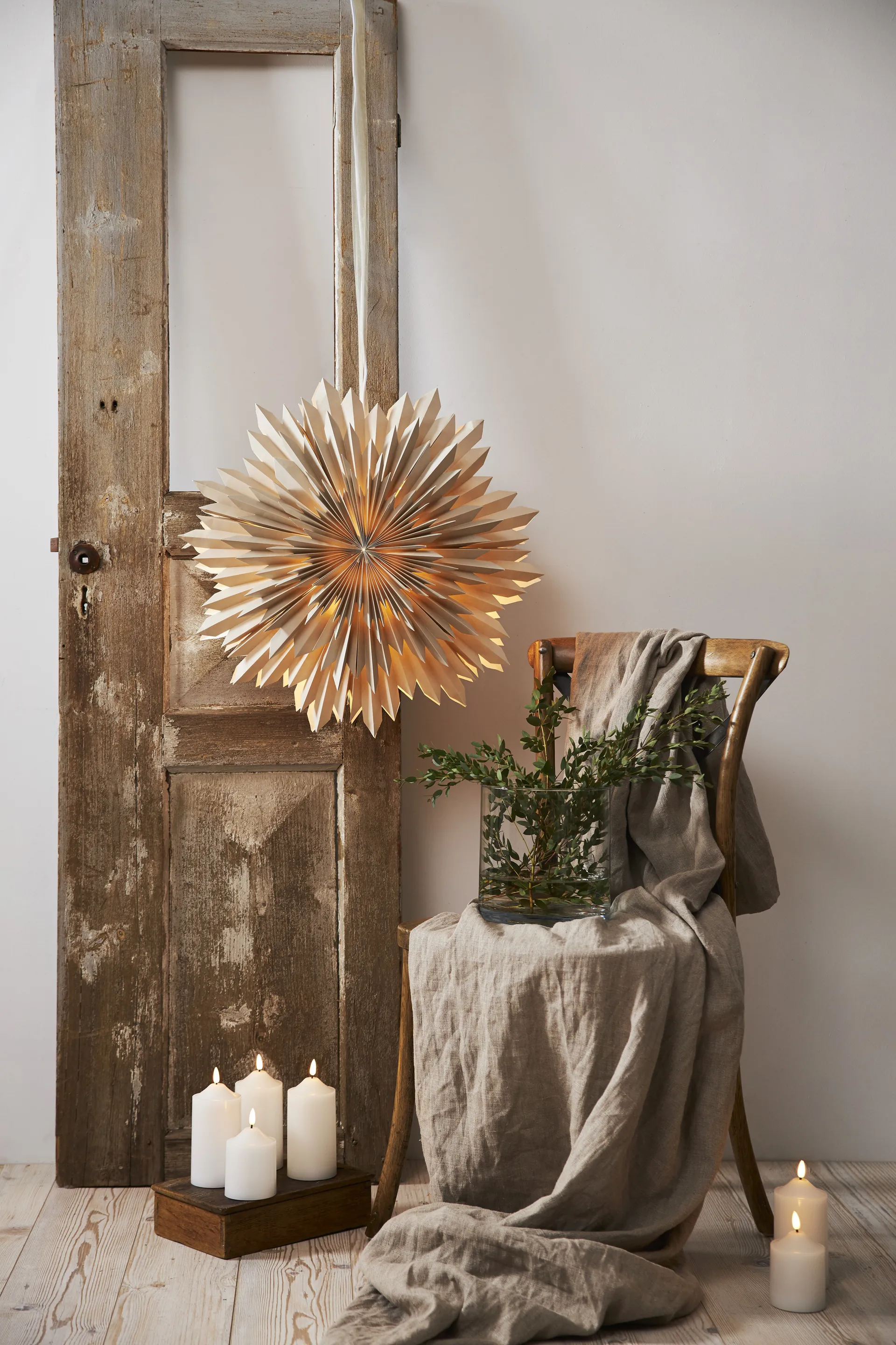 Etoile de l'avent Ice Ø50 cm, Beige Star Trading