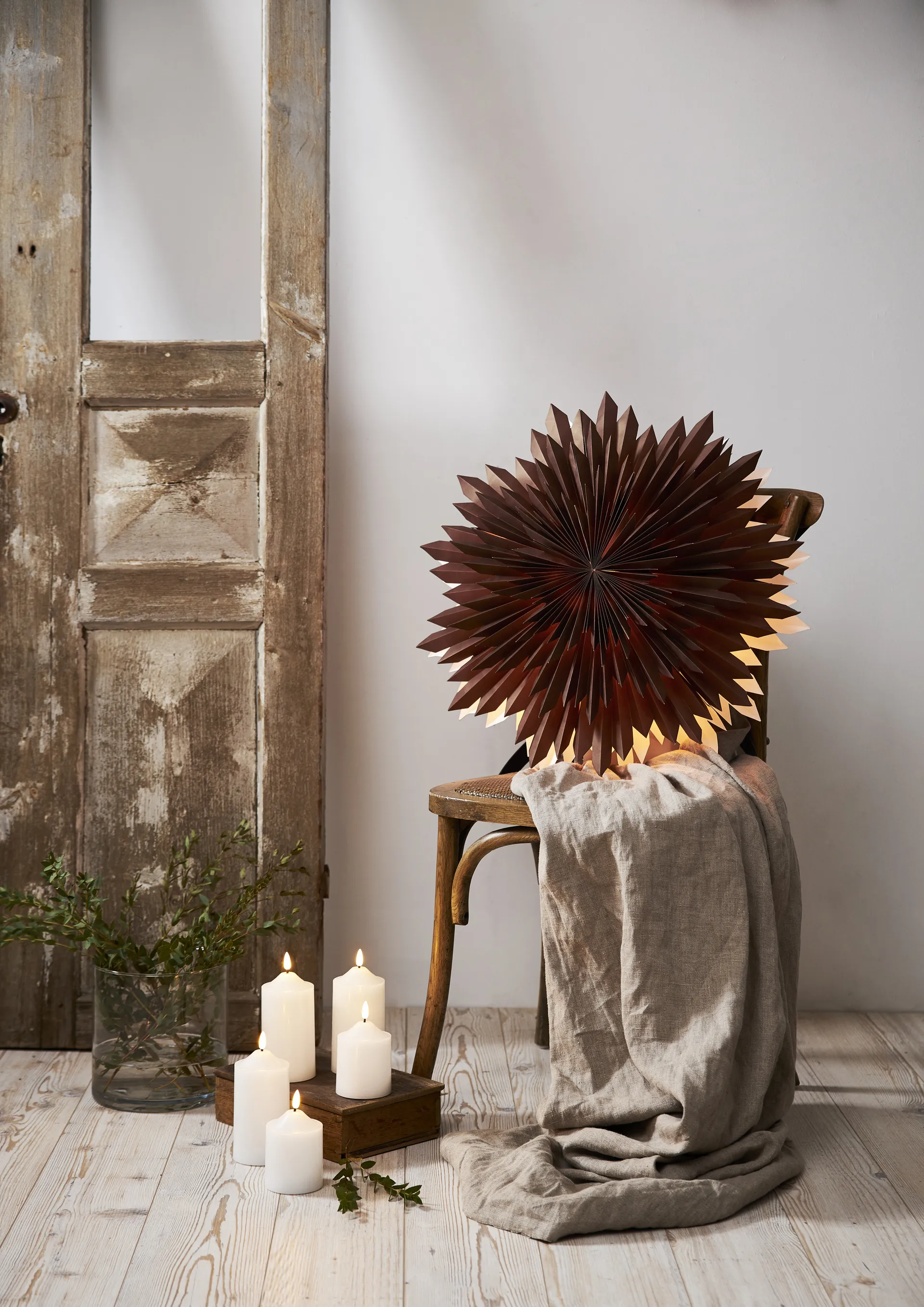 Etoile de l'avent Ice Ø50 cm, Marron Star Trading