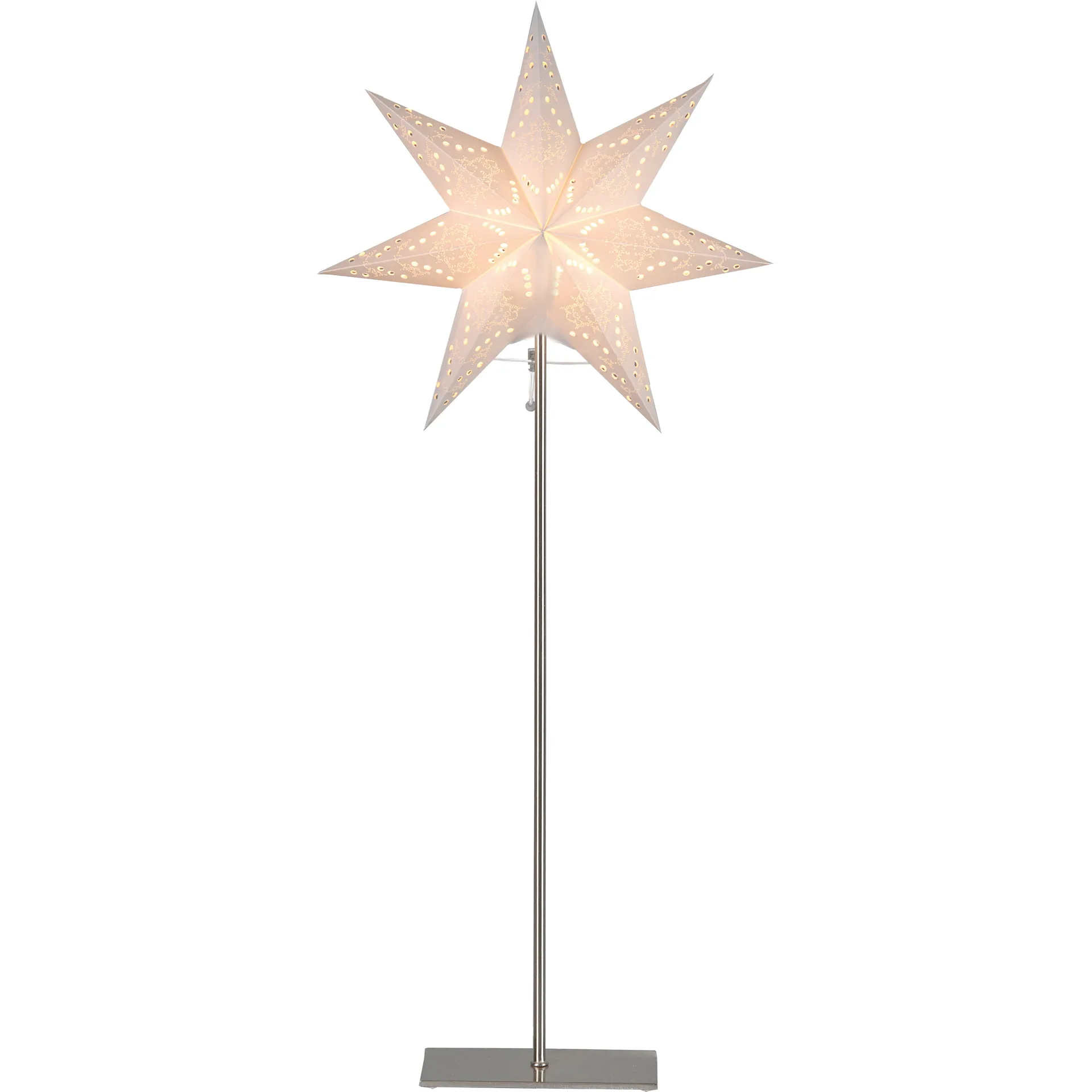 Etoile de l'avent sur pied Sensy 83 cm, Blanc Star Trading