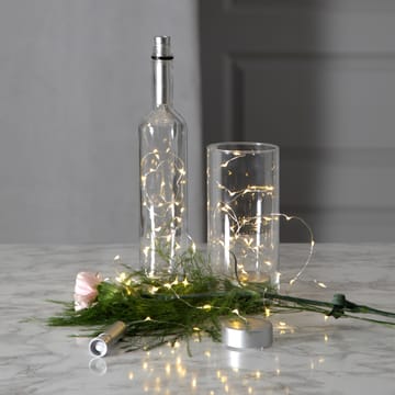 Fil de lumière Dew Drop avec batterie - 2m, fil d'argent - Star Trading