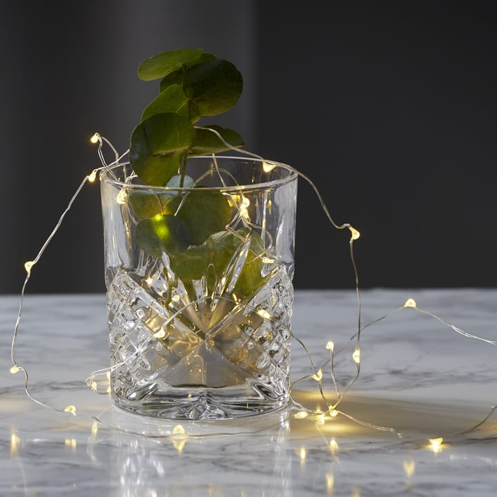 Fil de lumière Dew Drop avec batterie - 2m, fil d'argent - Star Trading