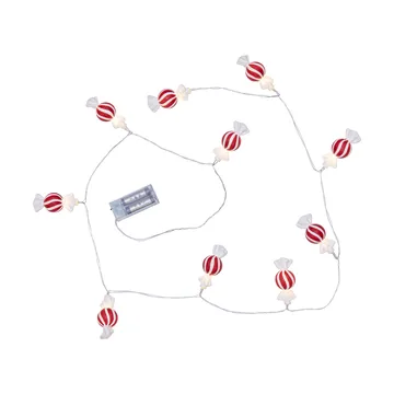 Guirlande lumineuse Bonbon 135 cm - Rouge-blanc - Star Trading
