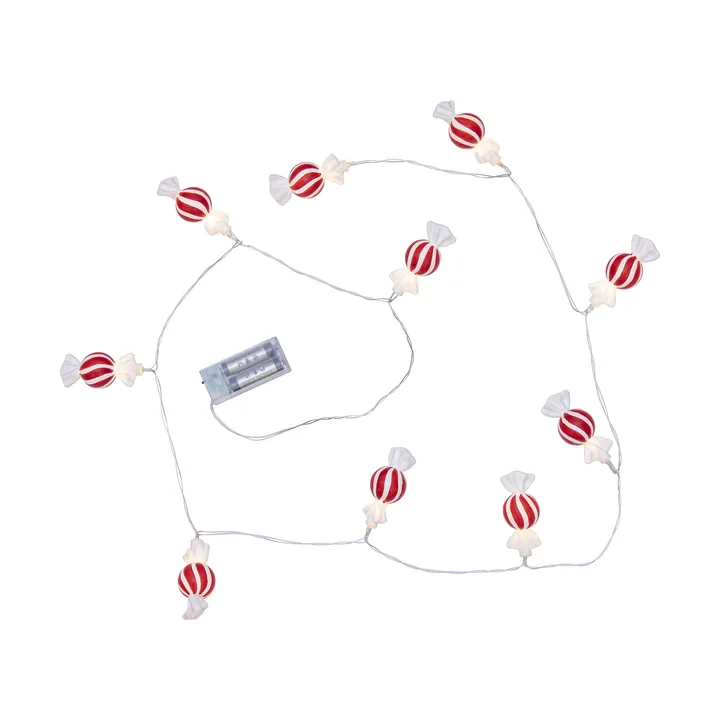 Guirlande lumineuse Bonbon 135 cm - Rouge-blanc - Star Trading