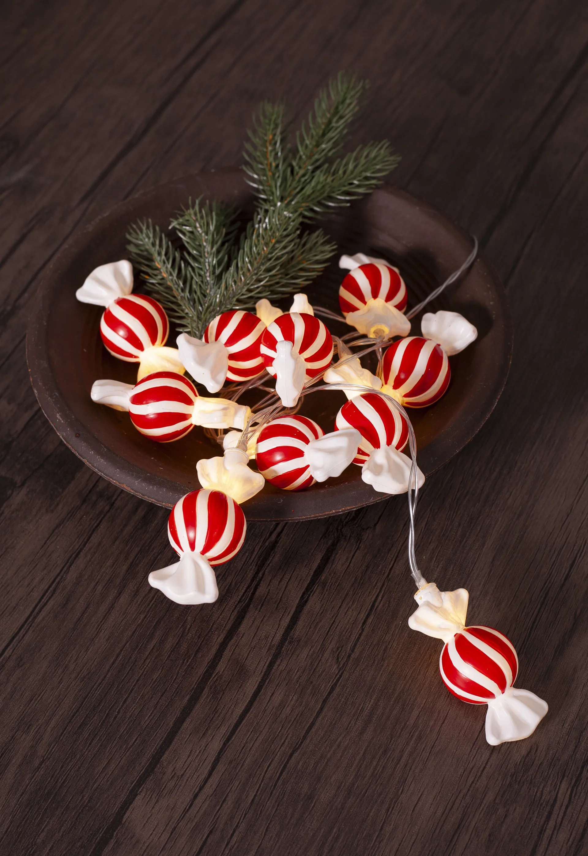 Guirlande lumineuse Bonbon 135 cm, Rouge-blanc Star Trading