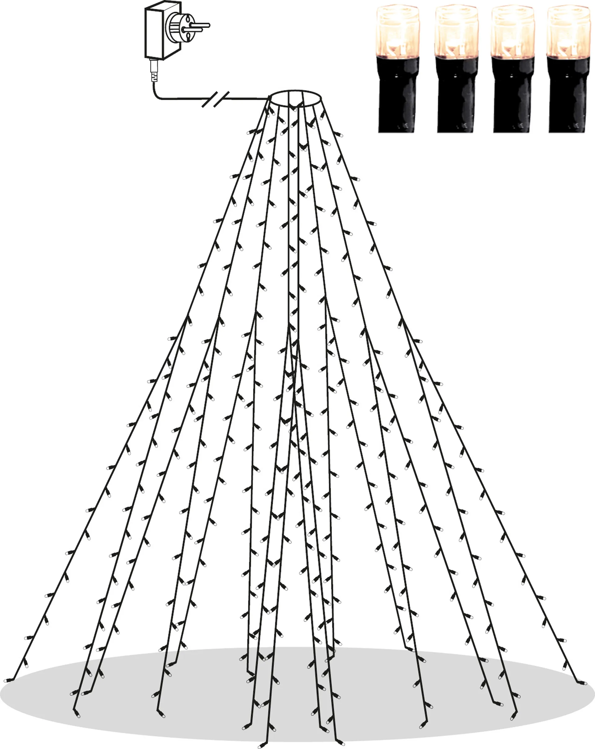 Guirlande lumineuse Crispy ice white, Vert Star Trading