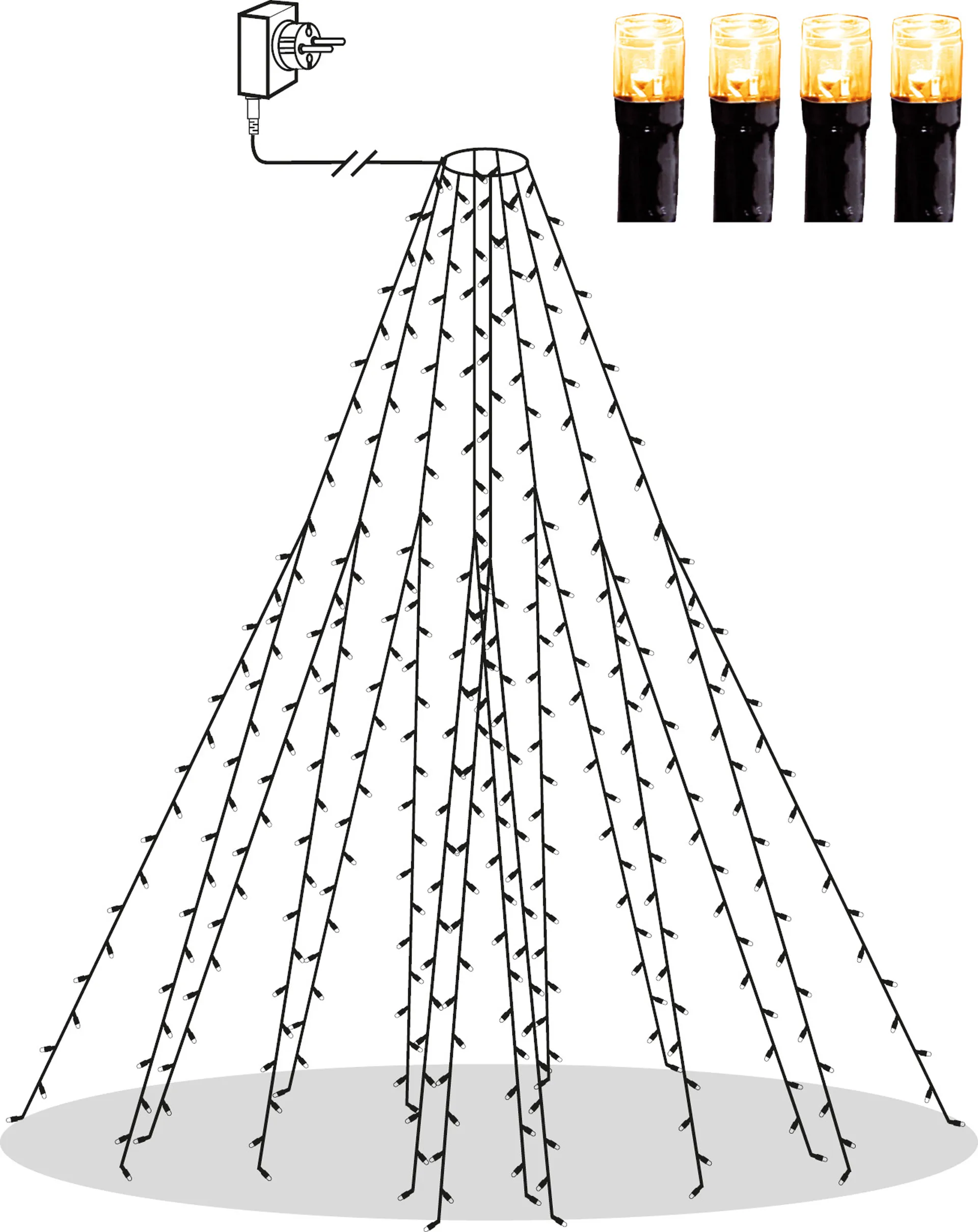 Guirlande lumineuse Golden warm white, Vert Star Trading